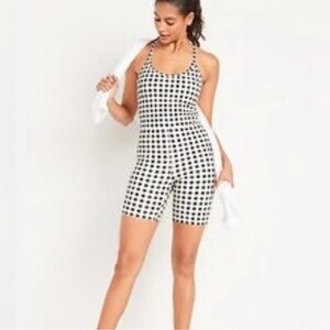Black and White Checkered Romper